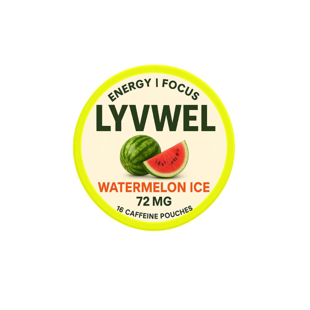 LyvWel 72mg Caffeine Energy Pouches - 5 ct. Box - Watermelon Ice