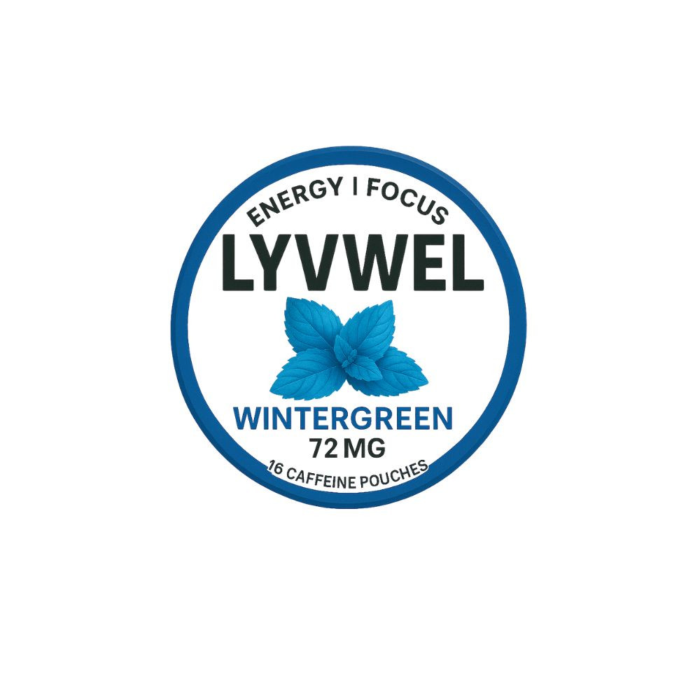 LyvWel 72mg Caffeine Energy Pouches - 5 ct. Box - Wintergreen