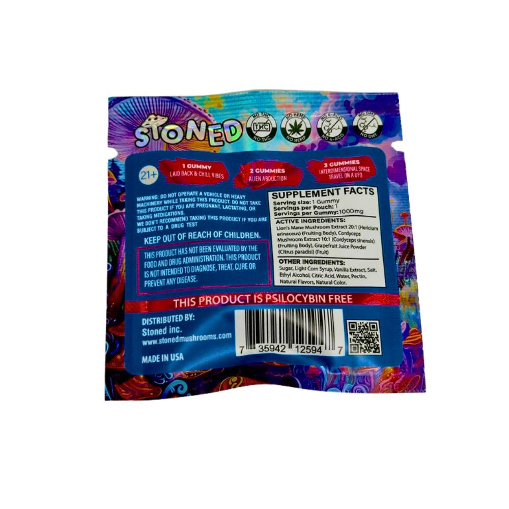 Stoned 1000mg Mushroom Gummies - 25 ct. Display