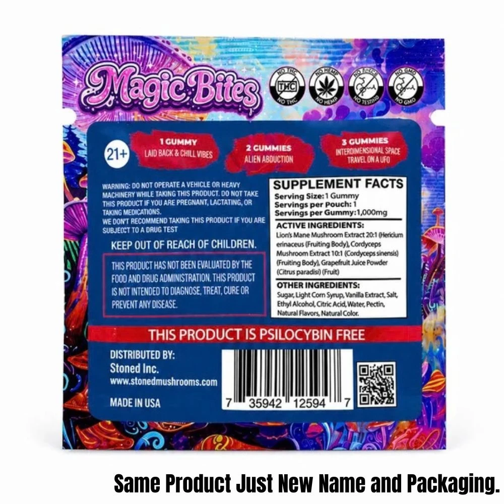 Stoned (Magic Bites) 1000mg Mushroom Gummies - 25 ct. Display