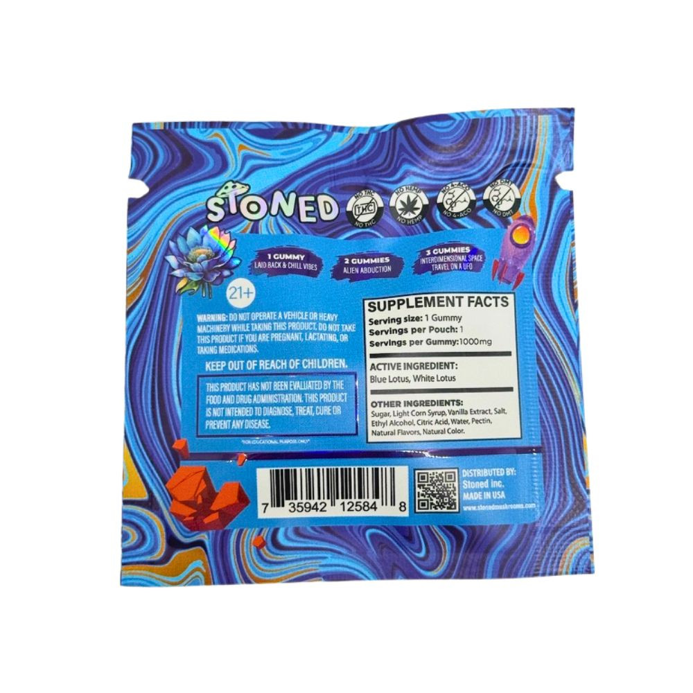 Stoned 1000mg Blue Lotus Gummies - 25 ct. Display