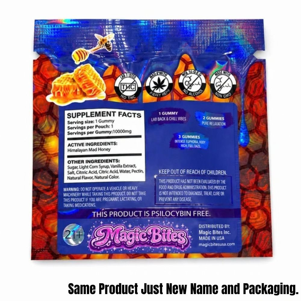 Stoned (Magic Bites) 1000mg Mad Honey Gummies - 25 ct. Display