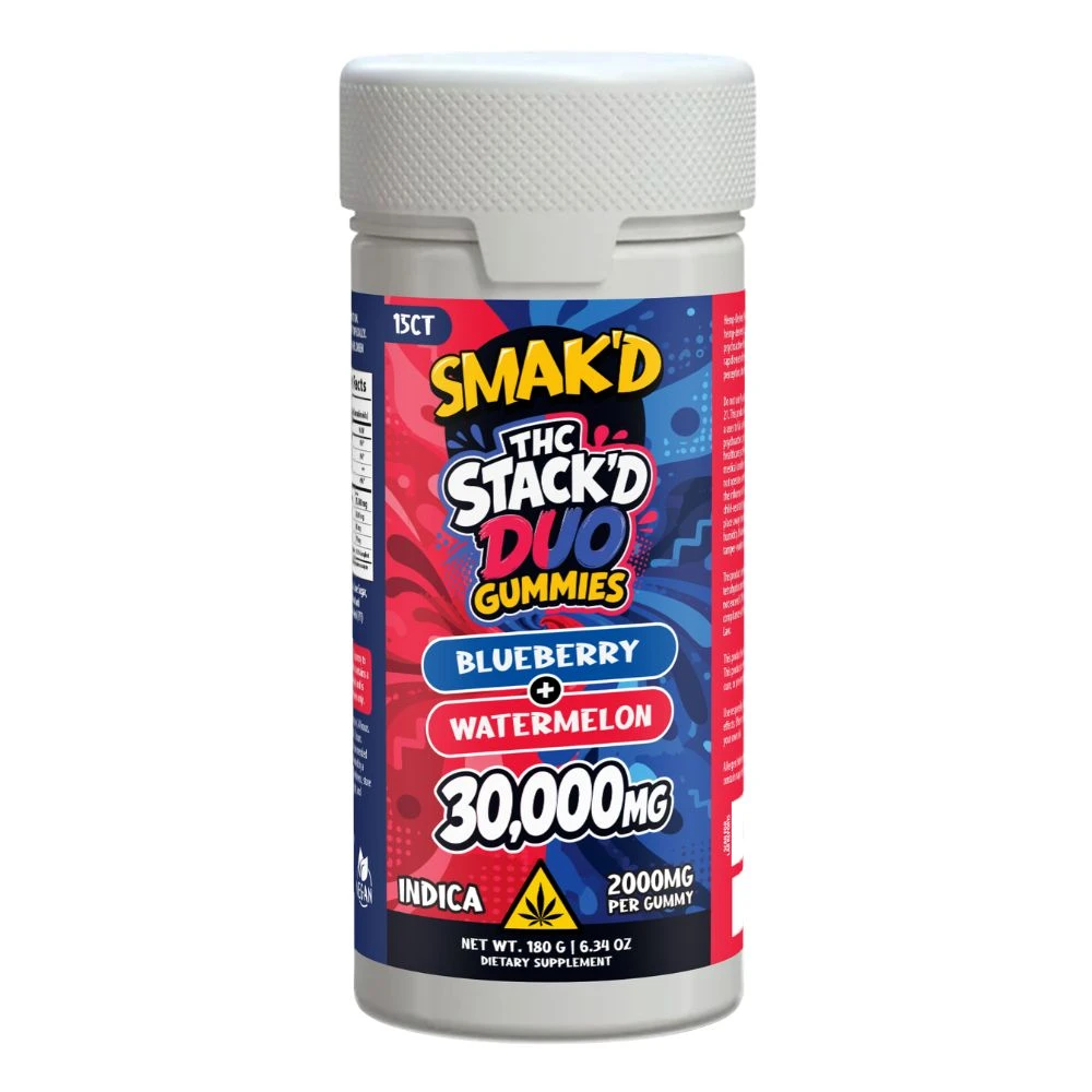 SMAK'D THC Blend Stack'd Duo 30K mg Gummies - 15 ct. Jar