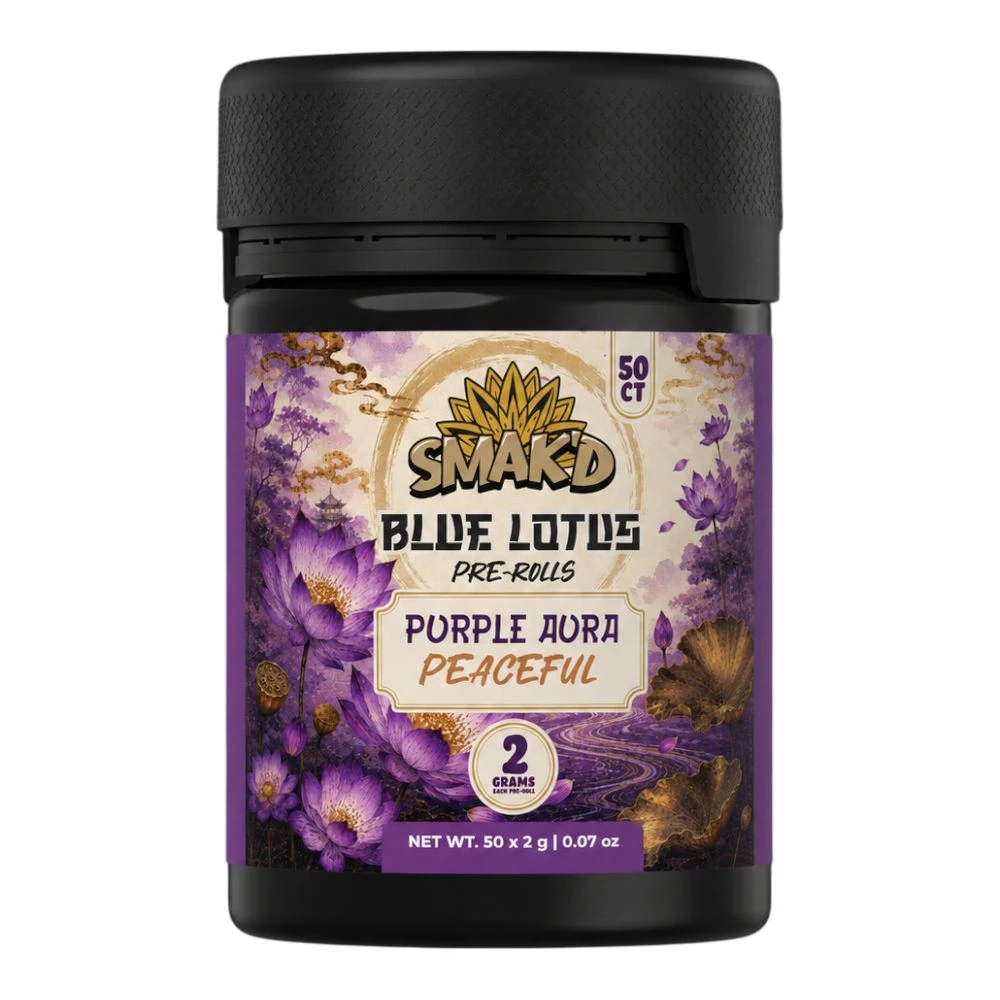 SMAK'D Blue Lotus Pre-Rolls - 50 ct. Jar
