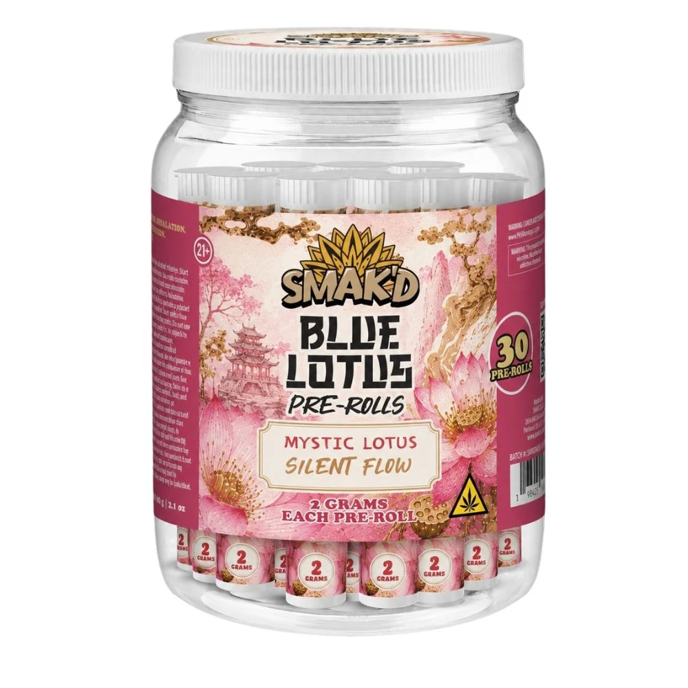 SMAK'D Blue Lotus Pre-Rolls - 30 ct. Jar