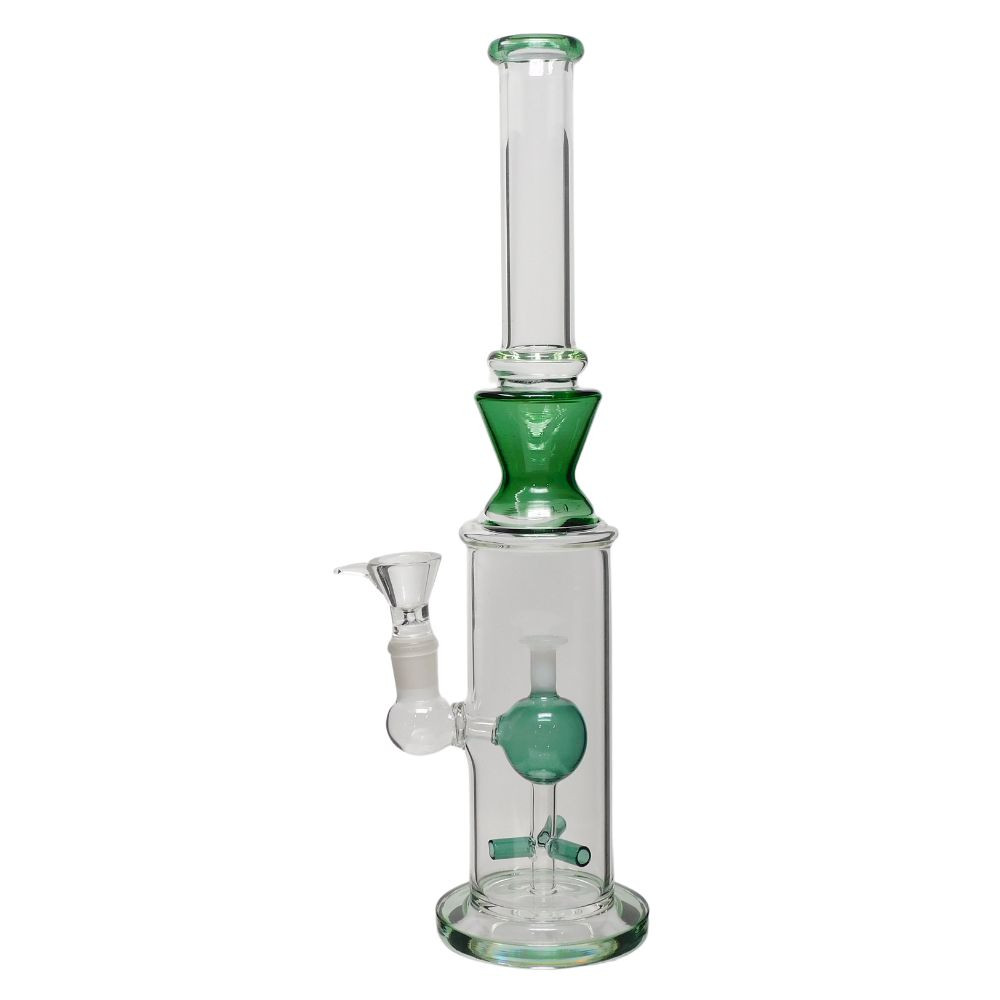 16" Ball Perc Hour Glass Water Pipe - Assorted