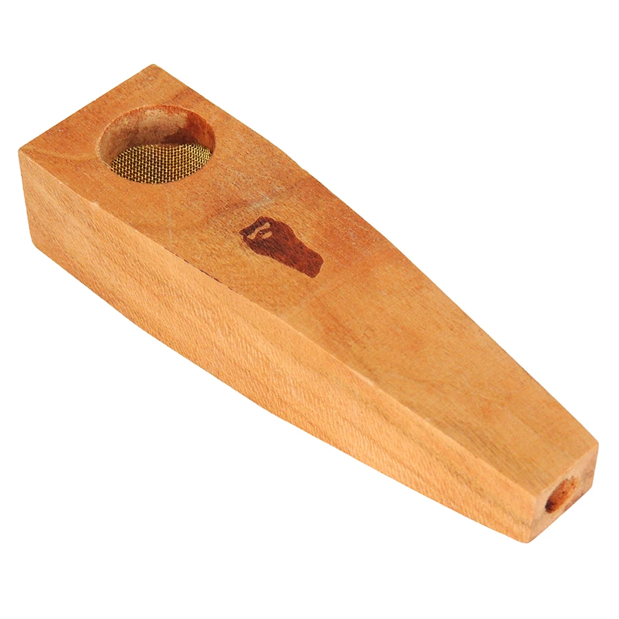 Bearded American Wood Pipe Square No Lid - Assorted