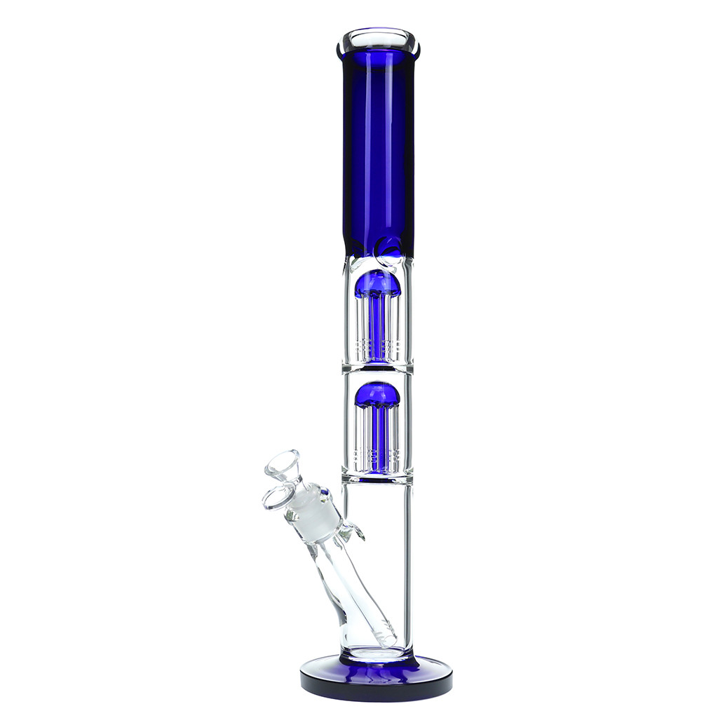 18" Double 8 Arm Color Straight Tube - Assorted Colors