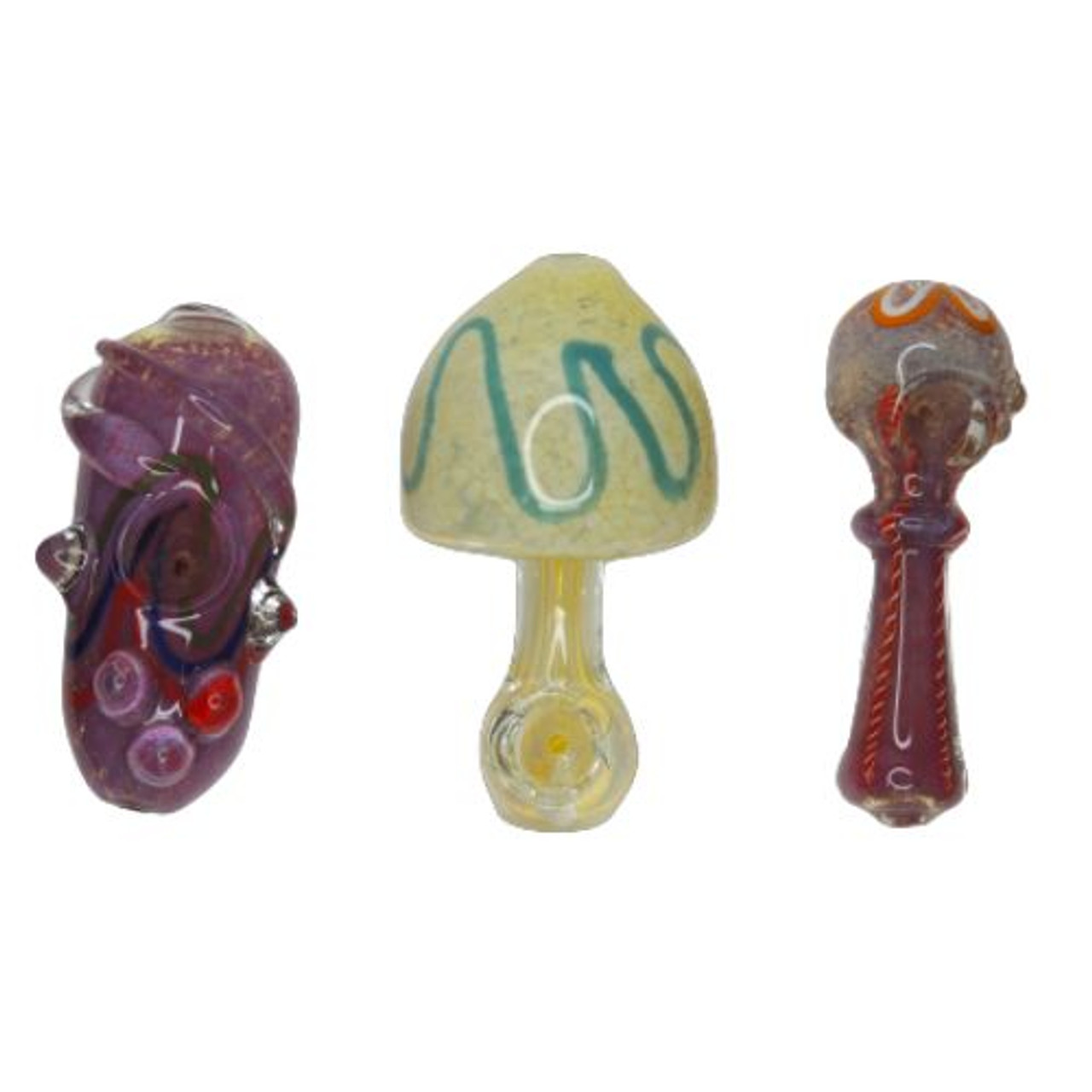 Stichting Nidos  4 inch Blown Glass Herb Smoking Pipe Ceremonial Tobacco  Pipe, Glass Pipe