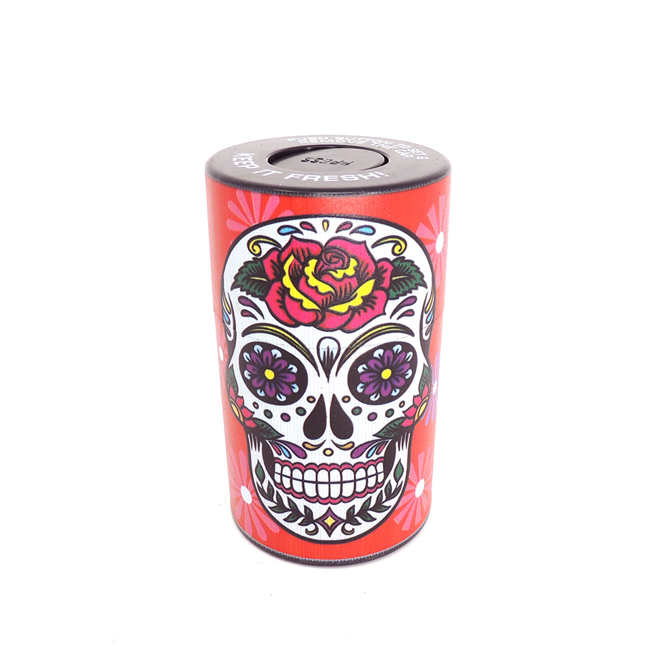 Sugar Skull Plastic Press Seal Storage Container - Assorted Vacuum sealed container