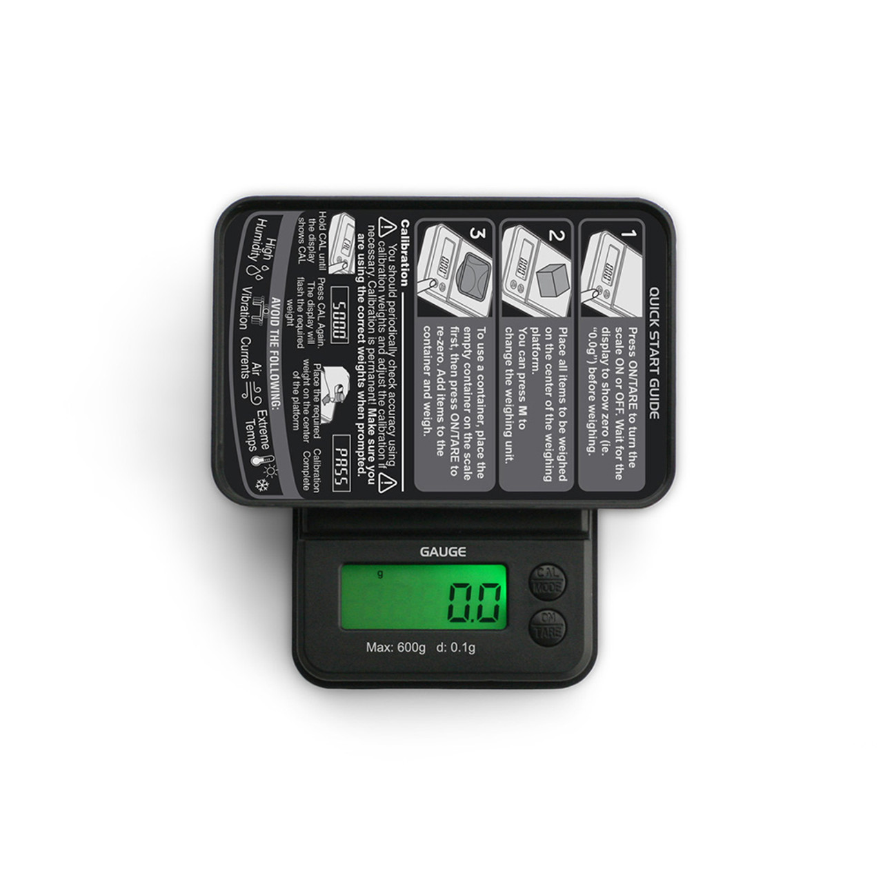 Truweigh Gauge Scale - 600g x 0.1g - Black