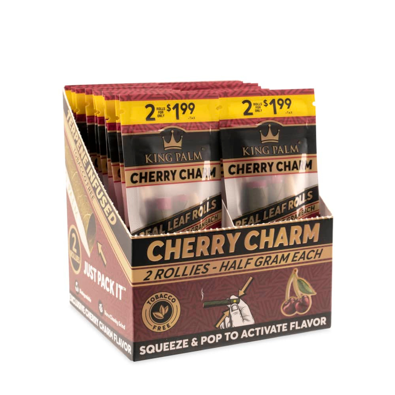 King Palm Rollies 2pk - Cherry Charm - Display of 20