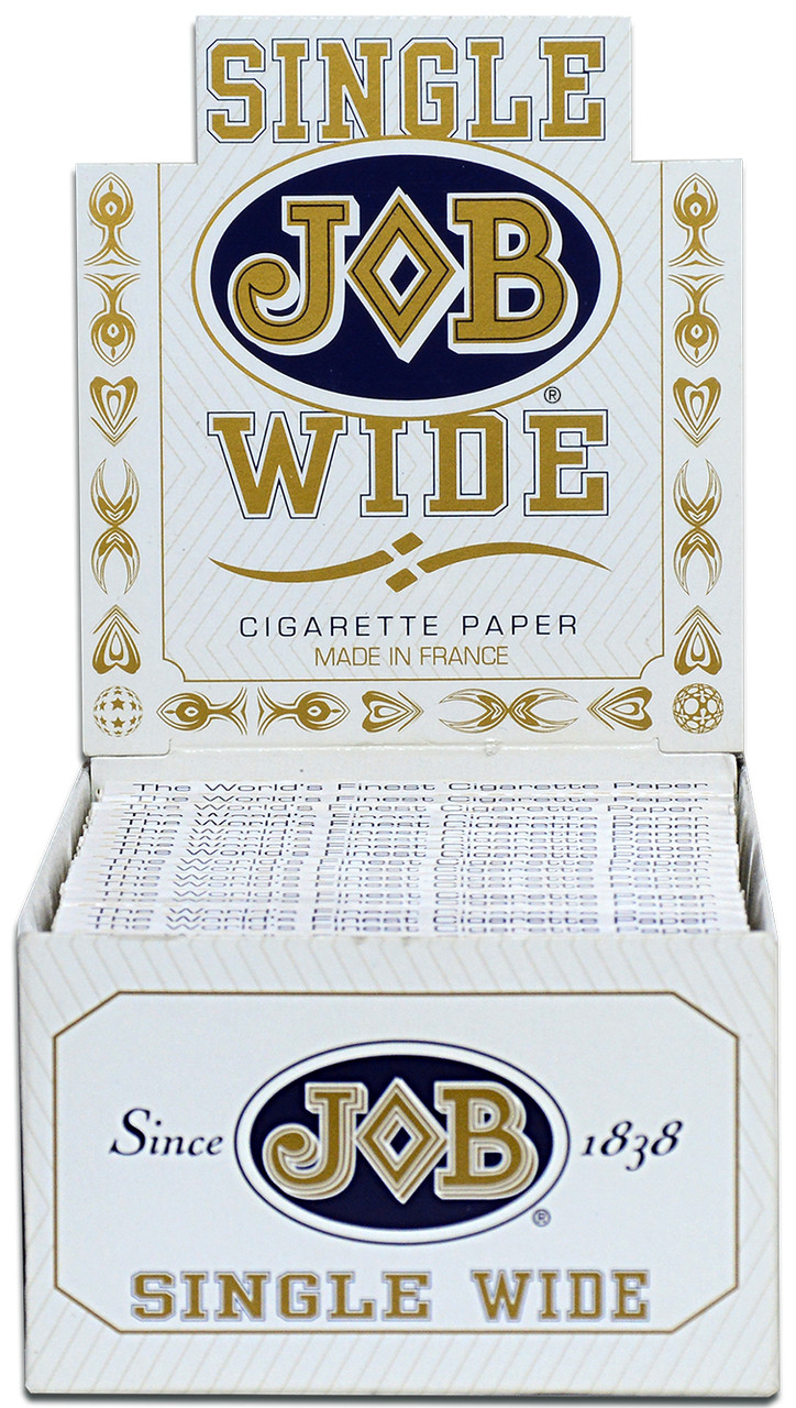 JOB White Single Wide Rolling Papers - 24 ct. Box
JOB papers
JOB papers wholesale
UNS Wholesale
JOB cigarette rollers
Smoke shop wholesaler
smoke shop supplier
JOB smoke shop display