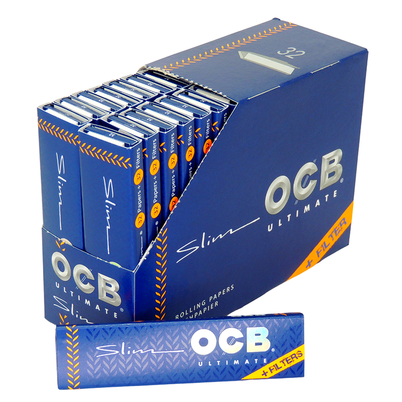 OCB Ultimate Tips Slim Papers - 32 ct. Box