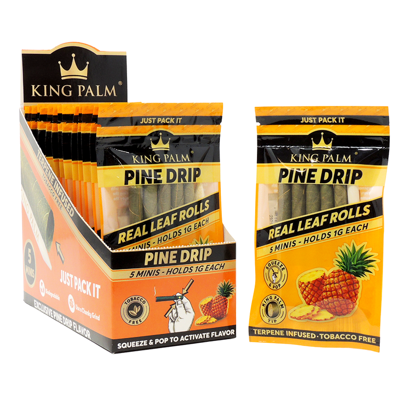 King Palm 5pk Mini - Pine Drip - Display of 15