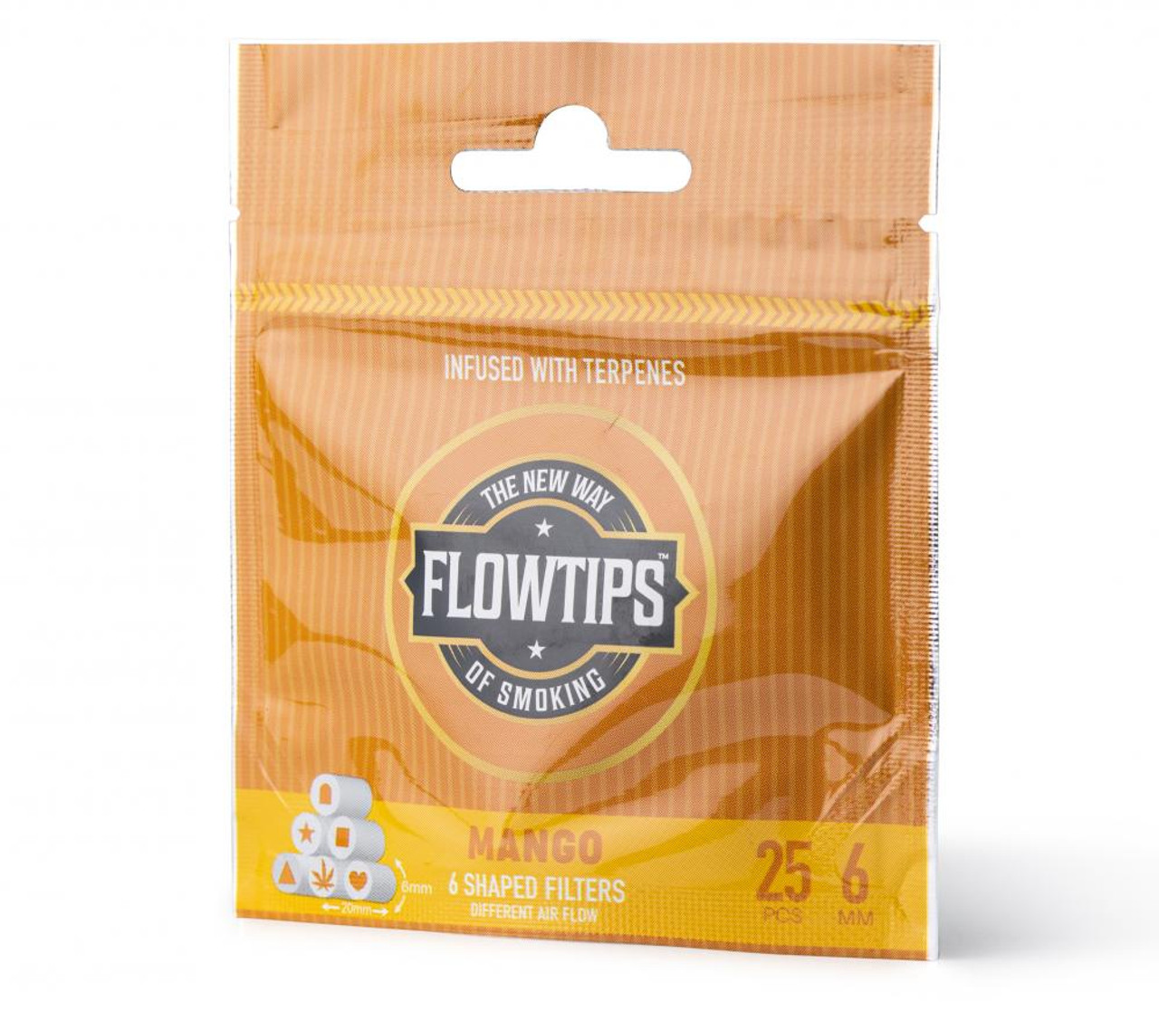 Flowtips Terpene Filter Tips - Mango - 25 ct. Bag - 10 ct. Display