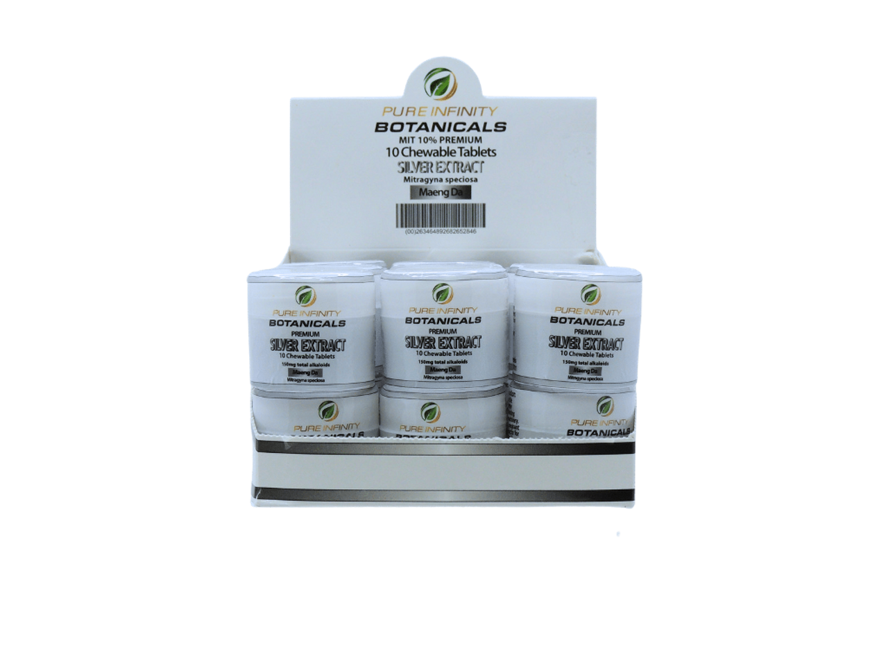 Pure Infinity Chewable Kratom Extract - Silver - 18 ct. Display