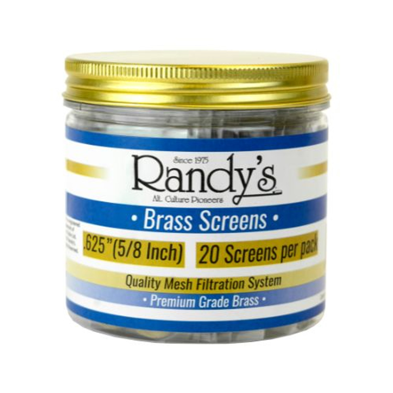 Randy's .625" Brass Screen Jar - 36 ct.