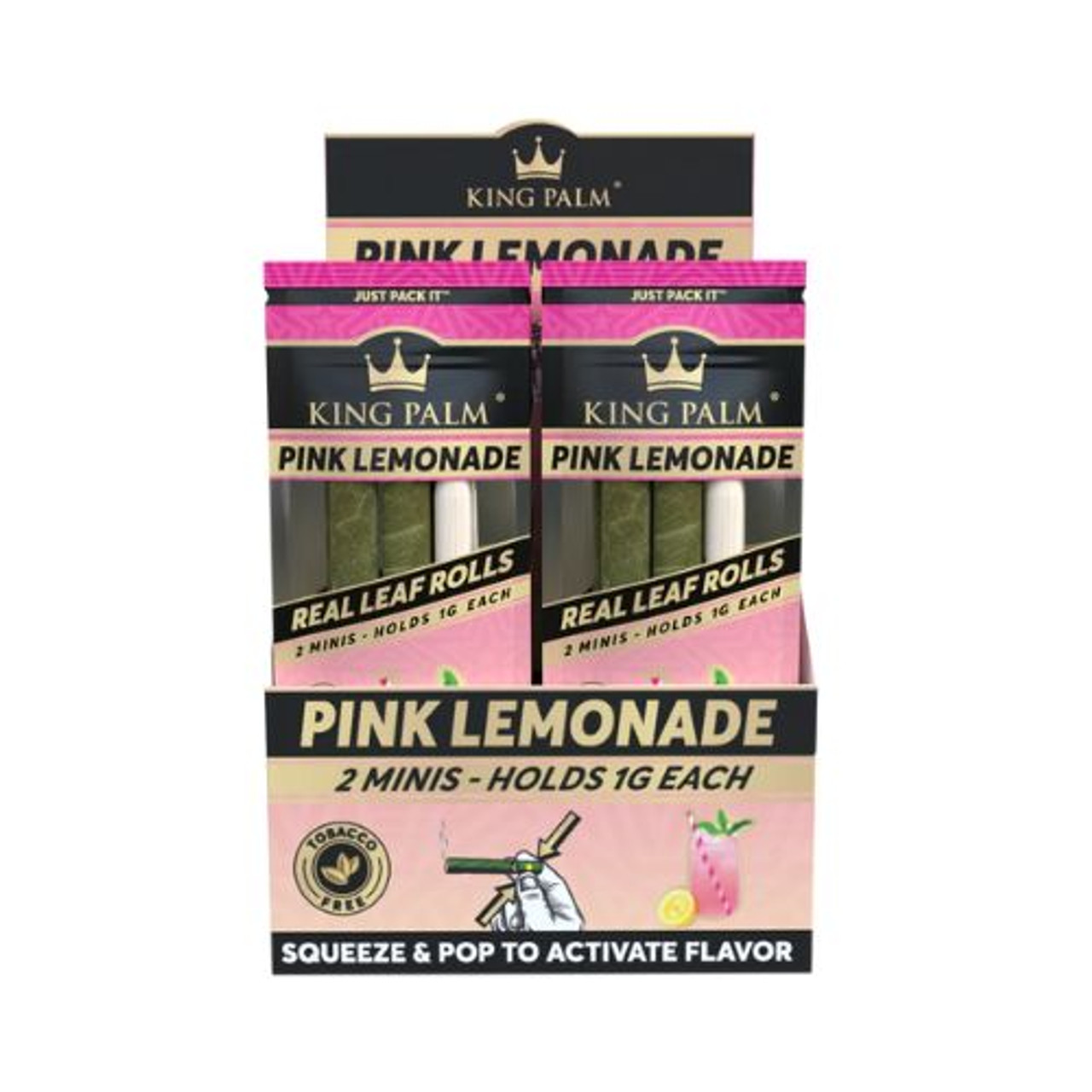 King Palm 2pk Mini - Pink Lemonade - Display of 20