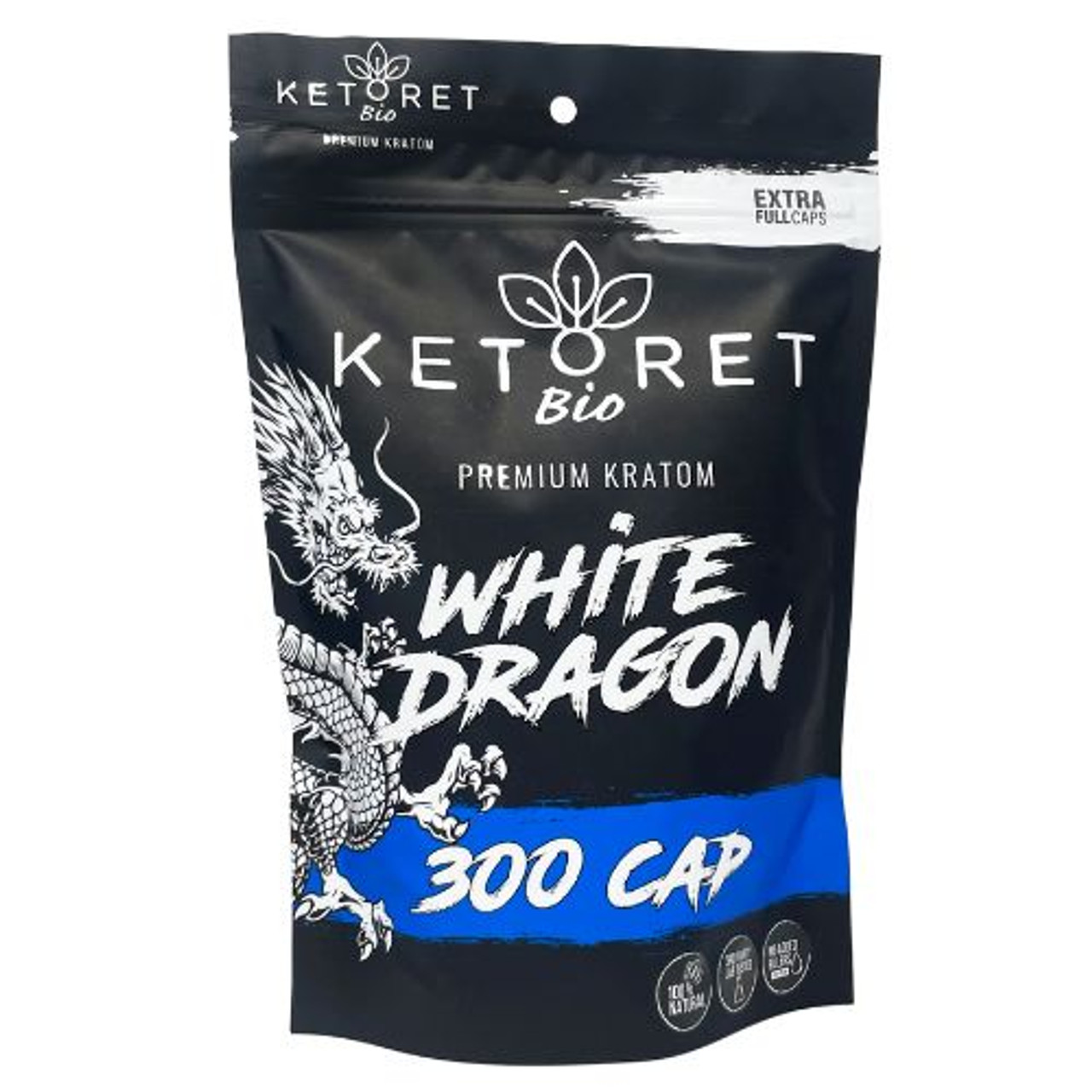 Ketoret Kratom Capsules - White Dragon 300 Caps