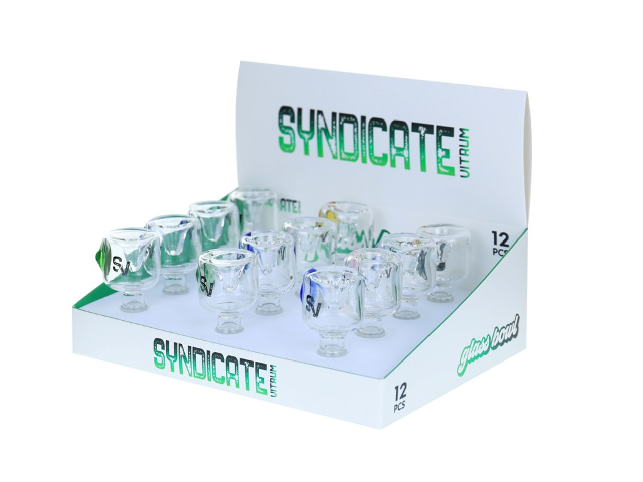 Syndicate Vitrum Clear Barrel Bowl w/ Dot