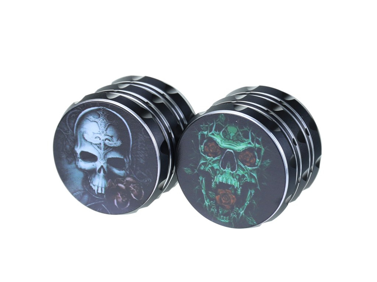 Grind Eeze 63mm Drum Grinder with Skull Design - Assorted