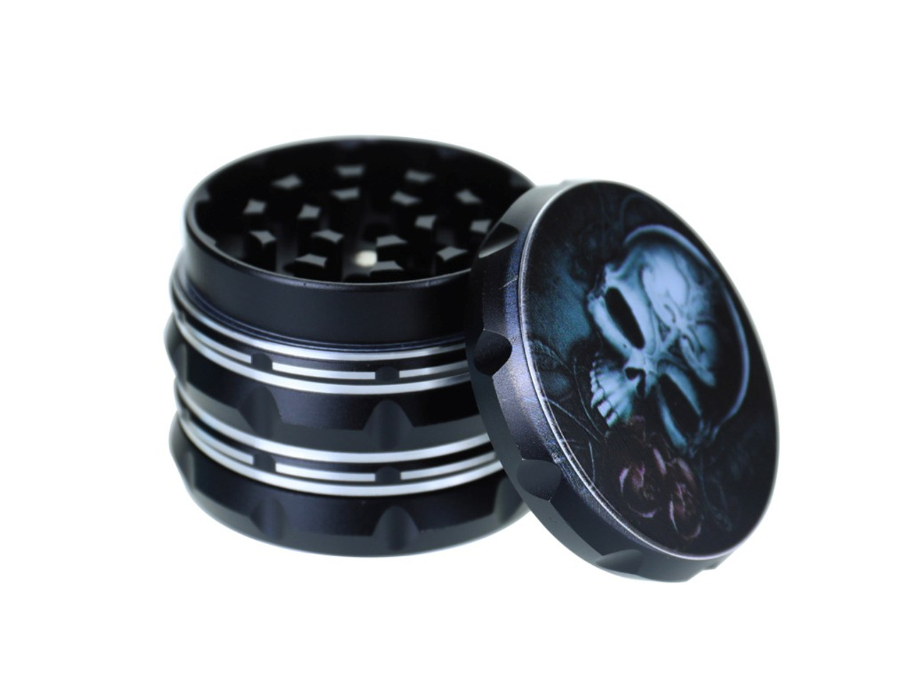 Grind Eeze 63mm Drum Grinder with Skull Design - Assorted