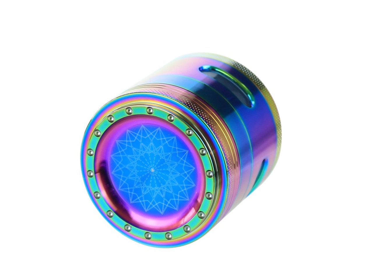 Grind Eeze 63mm Geo Design Rainbow Grinder with Side Windows - Assorted