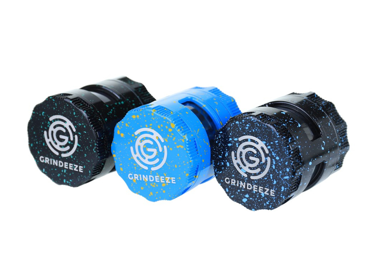Grind Eeze 63mm Grinder with Splatter Finish and Side Windows - Assorted