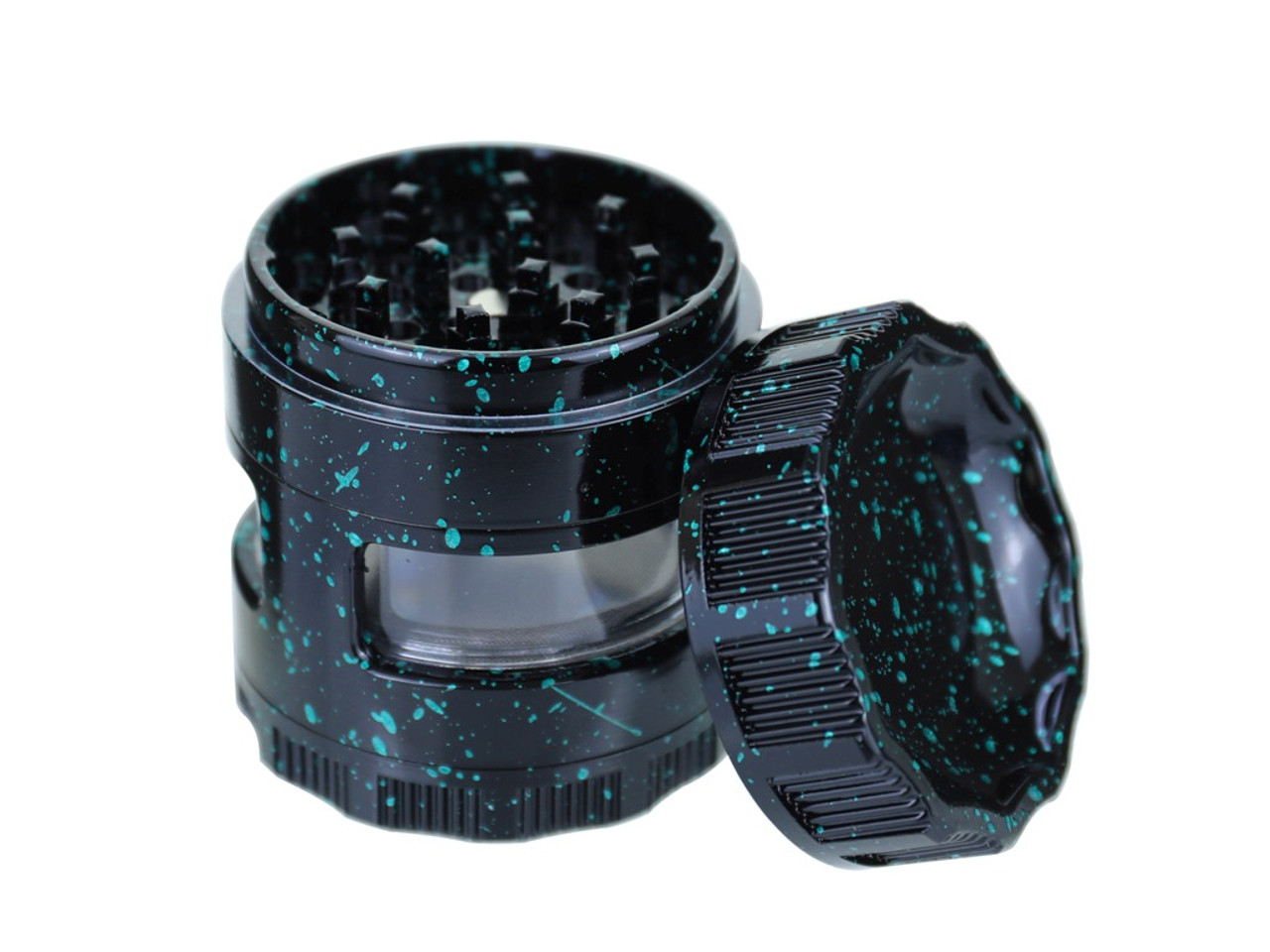 Grind Eeze 63mm Grinder with Splatter Finish and Side Windows - Assorted