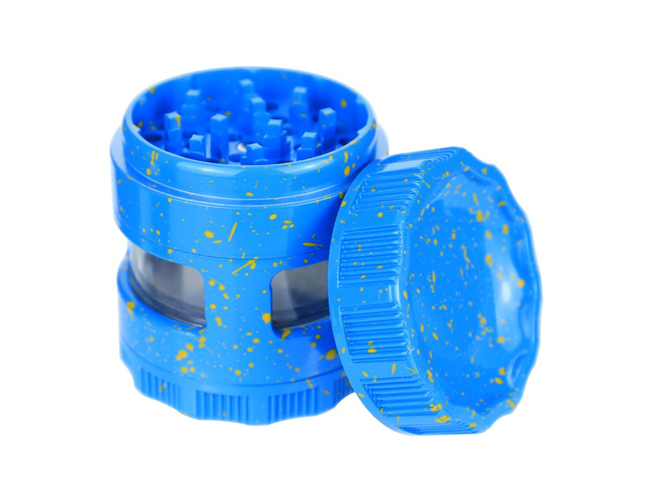 Grind Eeze 63mm Grinder with Splatter Finish and Side Windows - Assorted