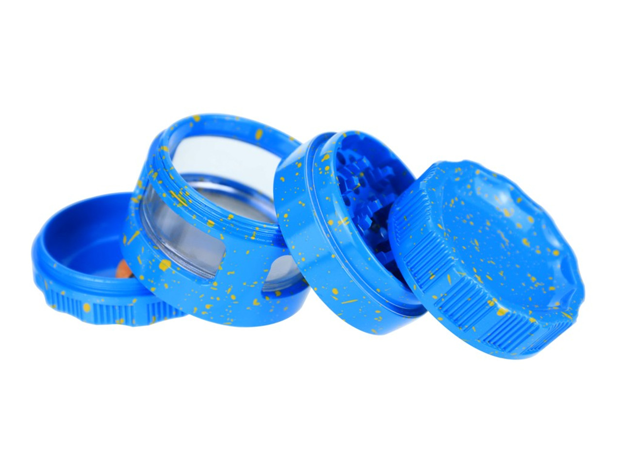 Grind Eeze 63mm Grinder with Splatter Finish and Side Windows - Assorted