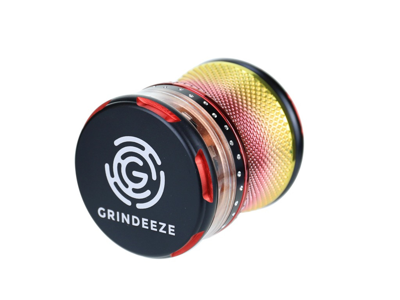 Grind Eeze 63mm Flared Base with See Through Top Grinder - Assorted Colors