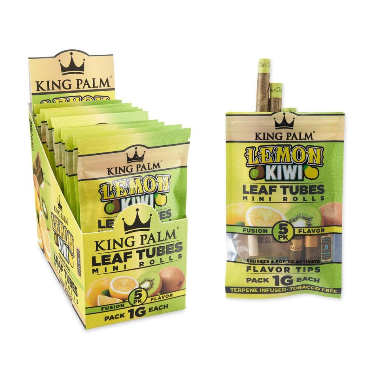 King Palm 5pk Mini - Lemon Kiwi - Display of 15