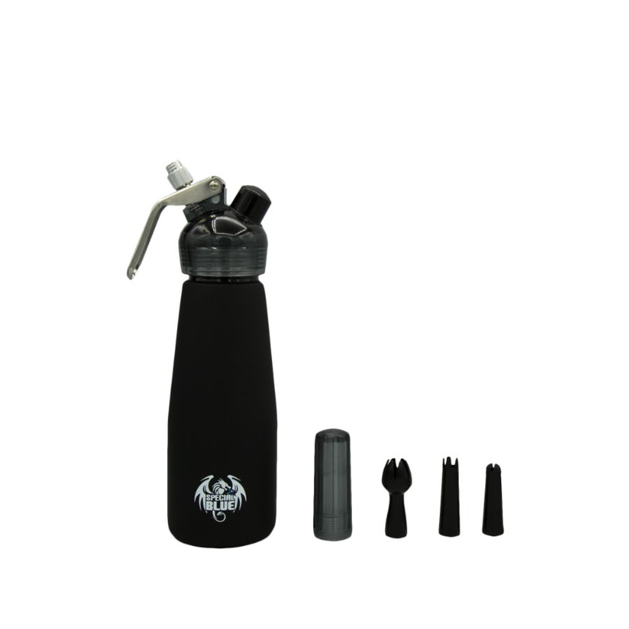 Suede Aluminum Whip Dispenser - Black