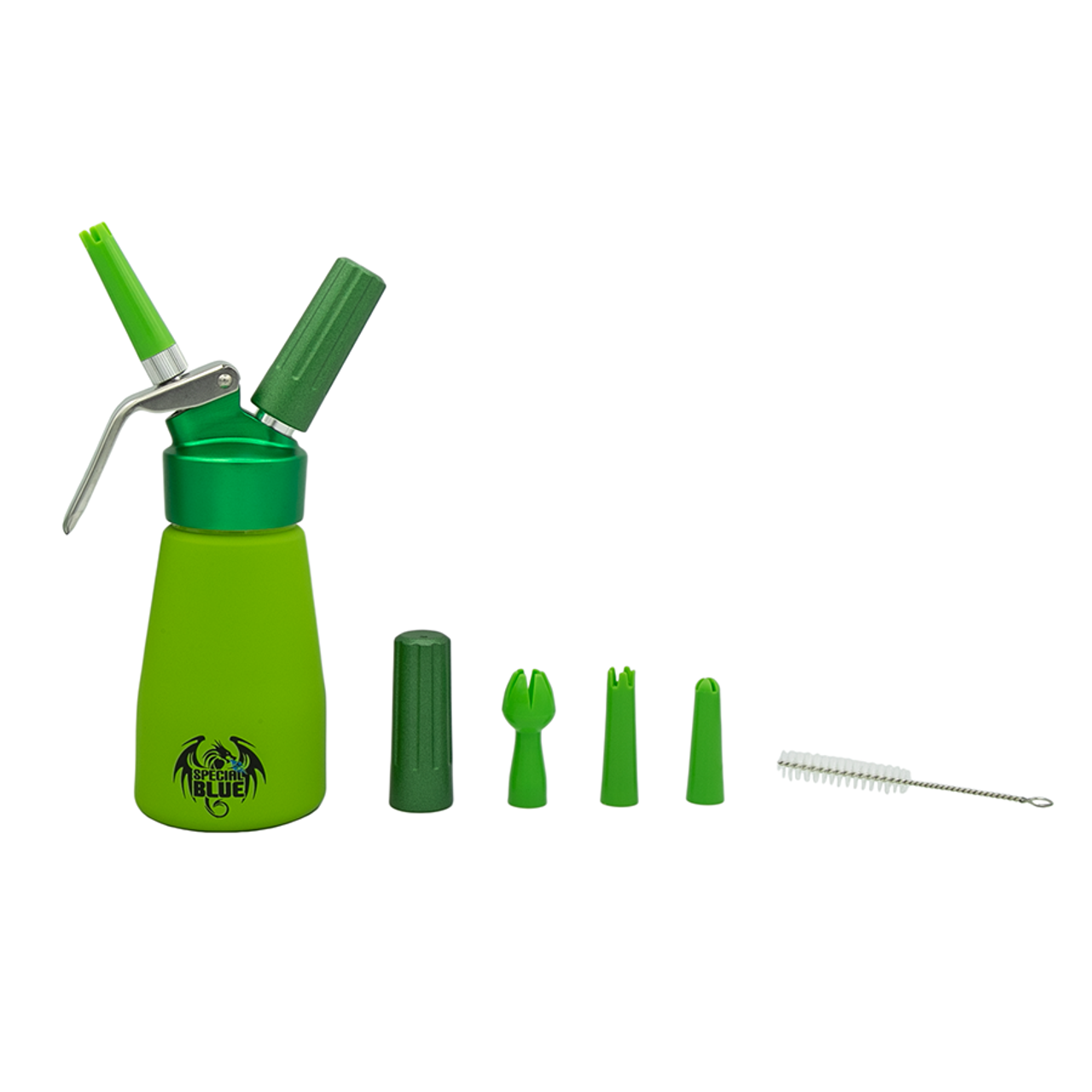 Suede Aluminum Whip Dispenser - Green