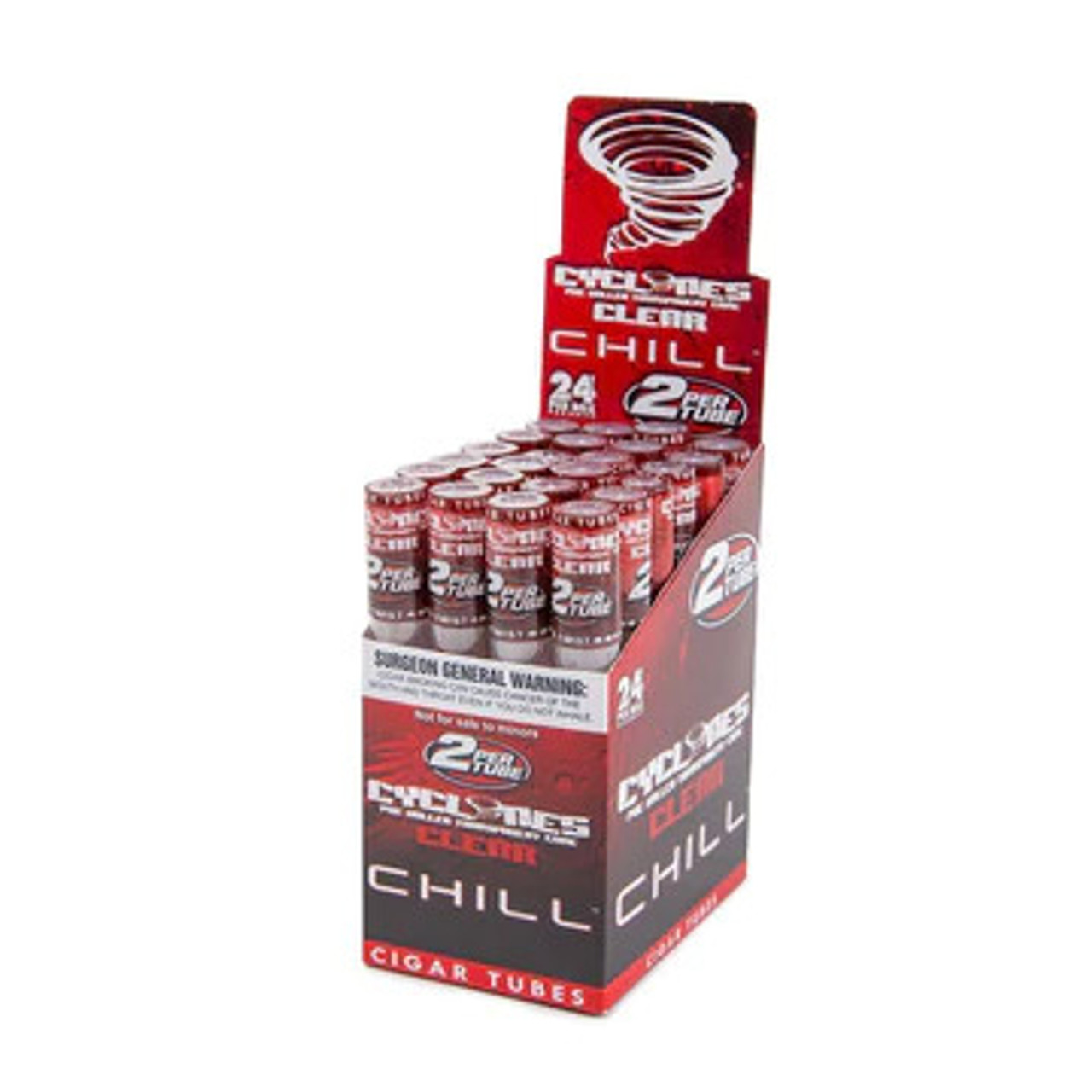 Cyclones Clear Cones - Chill Red - 24 ct. Display