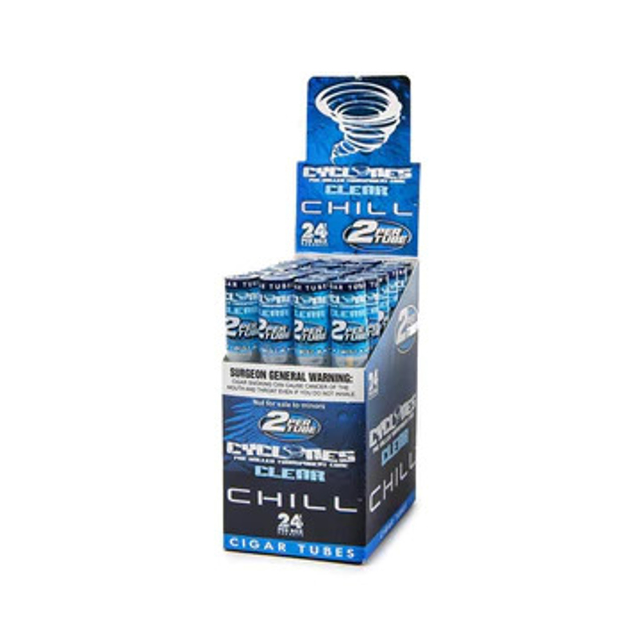 Cyclones Clear Cones - Chill Blue - 24 ct. Display