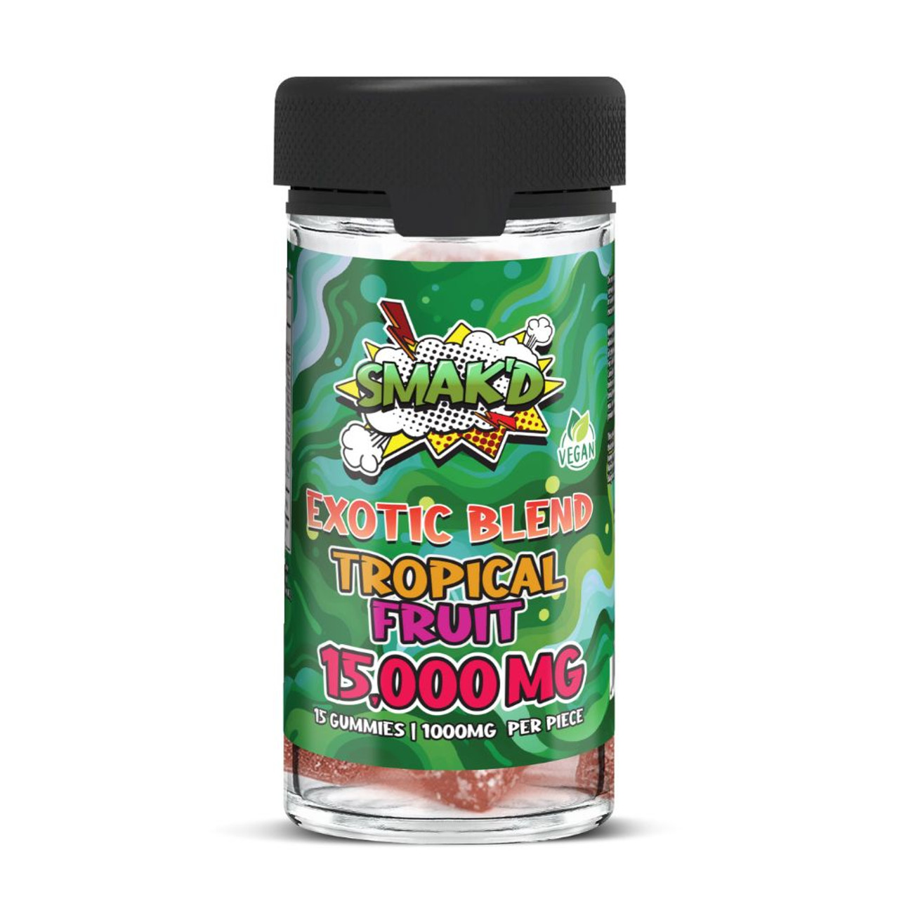 SMAK'D Exotic Blend 15,000mg Gummies - 15 ct. Jar