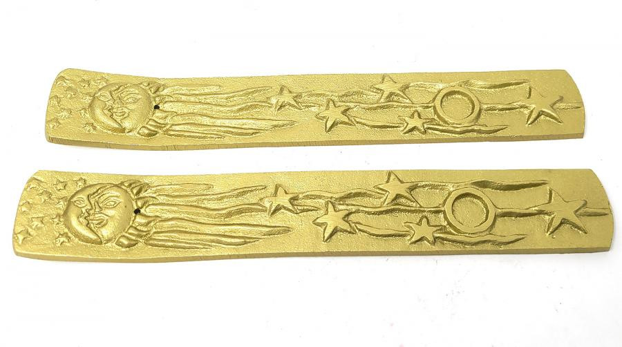 10" Sun/Moon/Stars Metal Incense Burner - 2 pk.