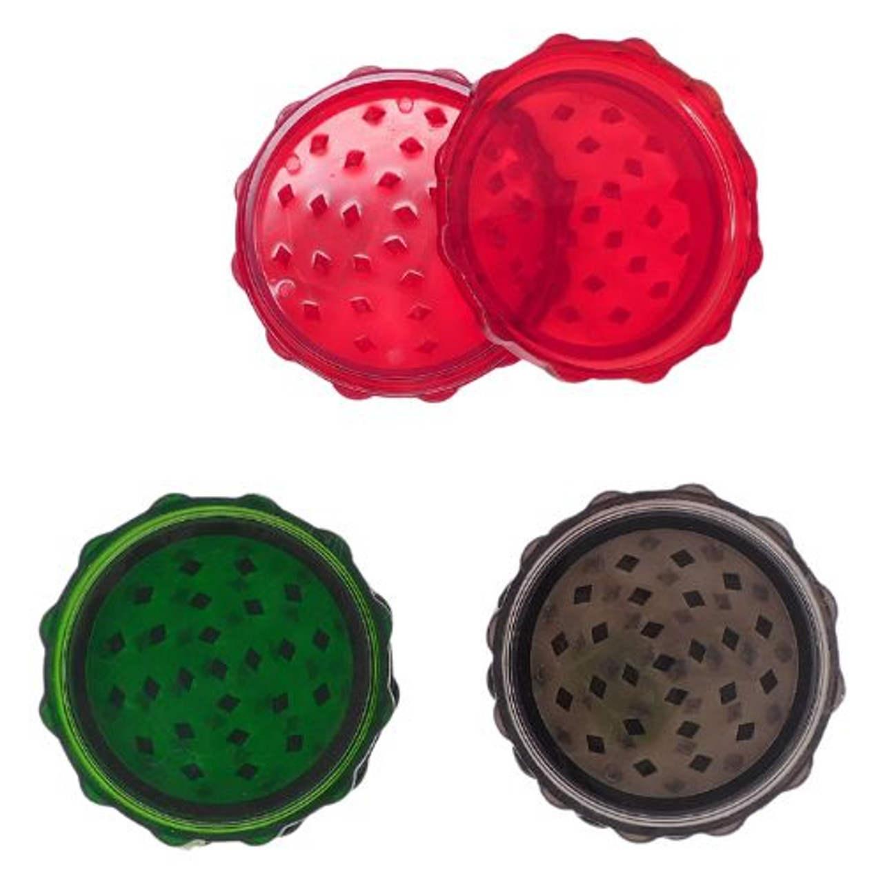 Acrylic 2 pc. Grinder - 3" - Assorted Colors