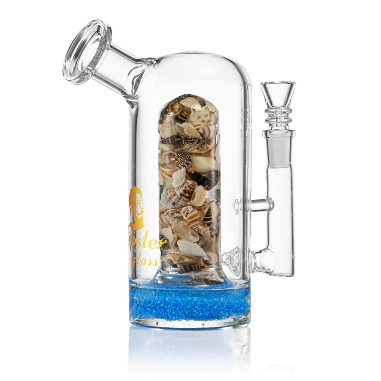 8" Bubbler with Sea Shell Theme Water Pipe - Assorted