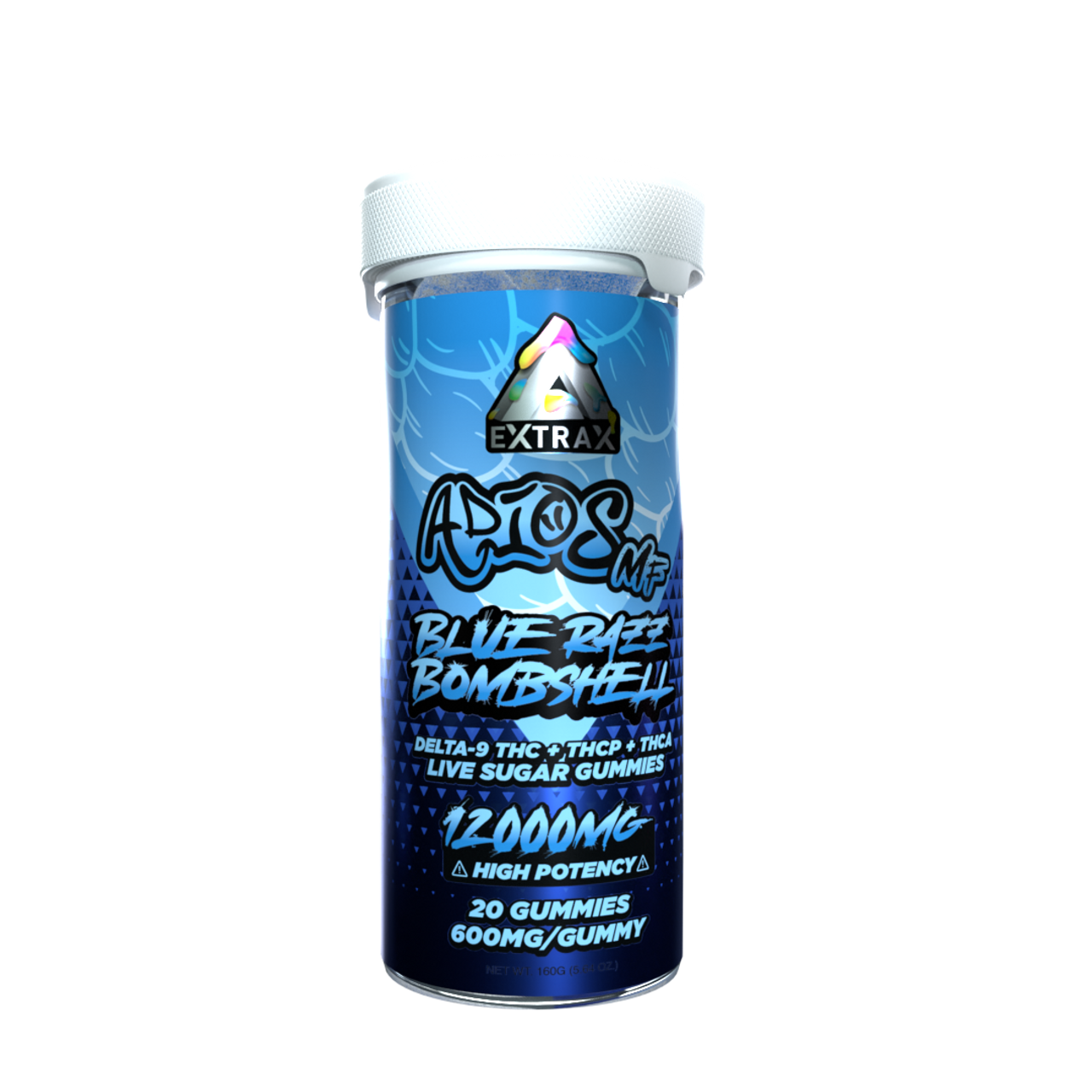 Delta Extrax Adios MF Delta-9 THC + THC-P + THC-A Live Sugar + Delta-8 12,000mg Gummies