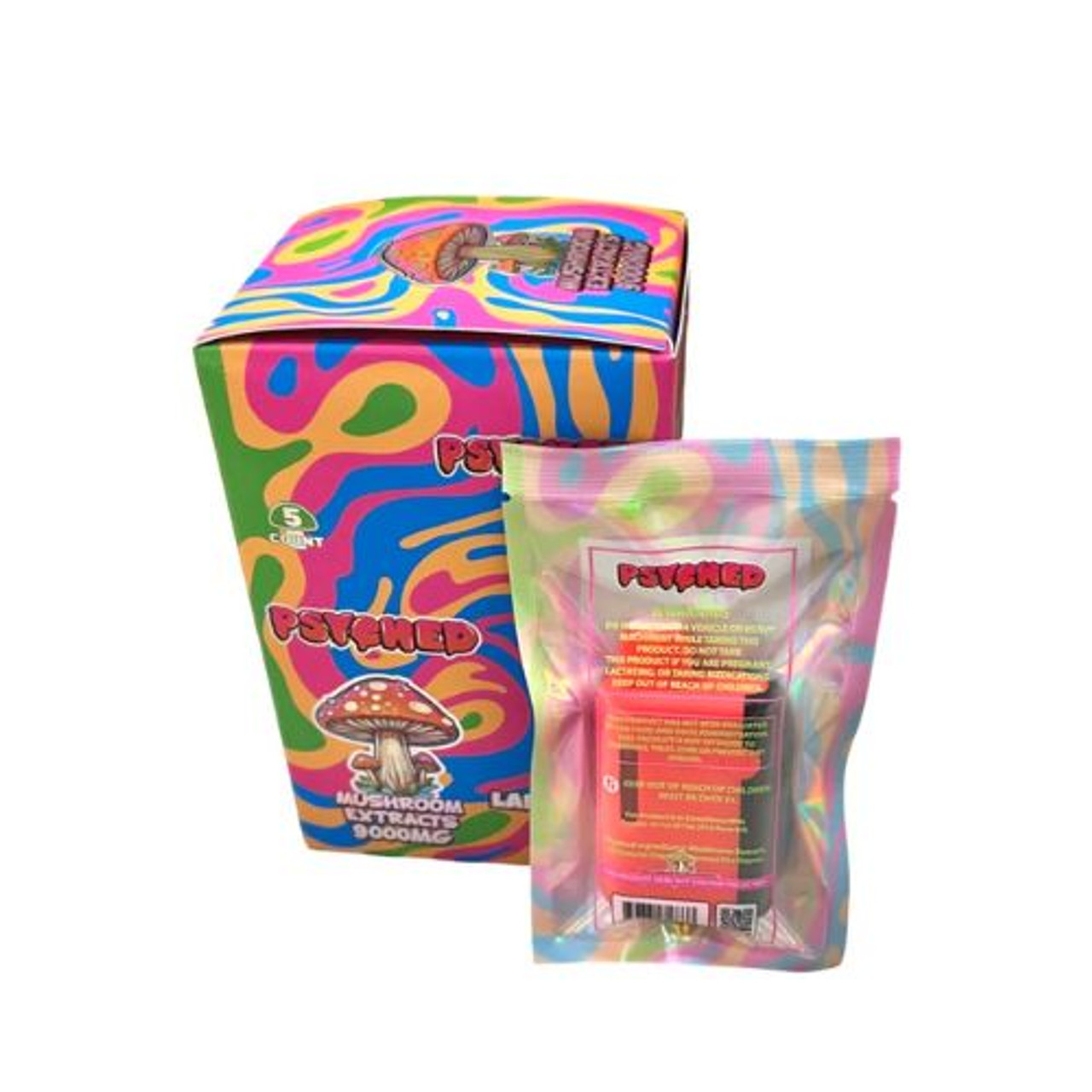 Psyched 9ml (9000mg) Mushroom Vape - 5 ct. Display