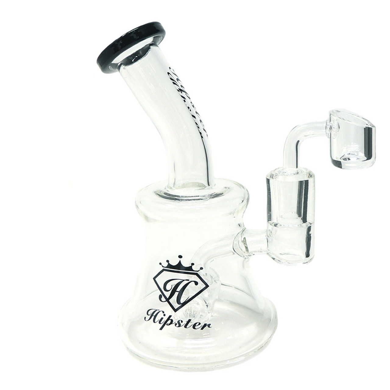 6" Wide Body Banger Hanger with Slitted Perc Water Pipe - Assorted Colors