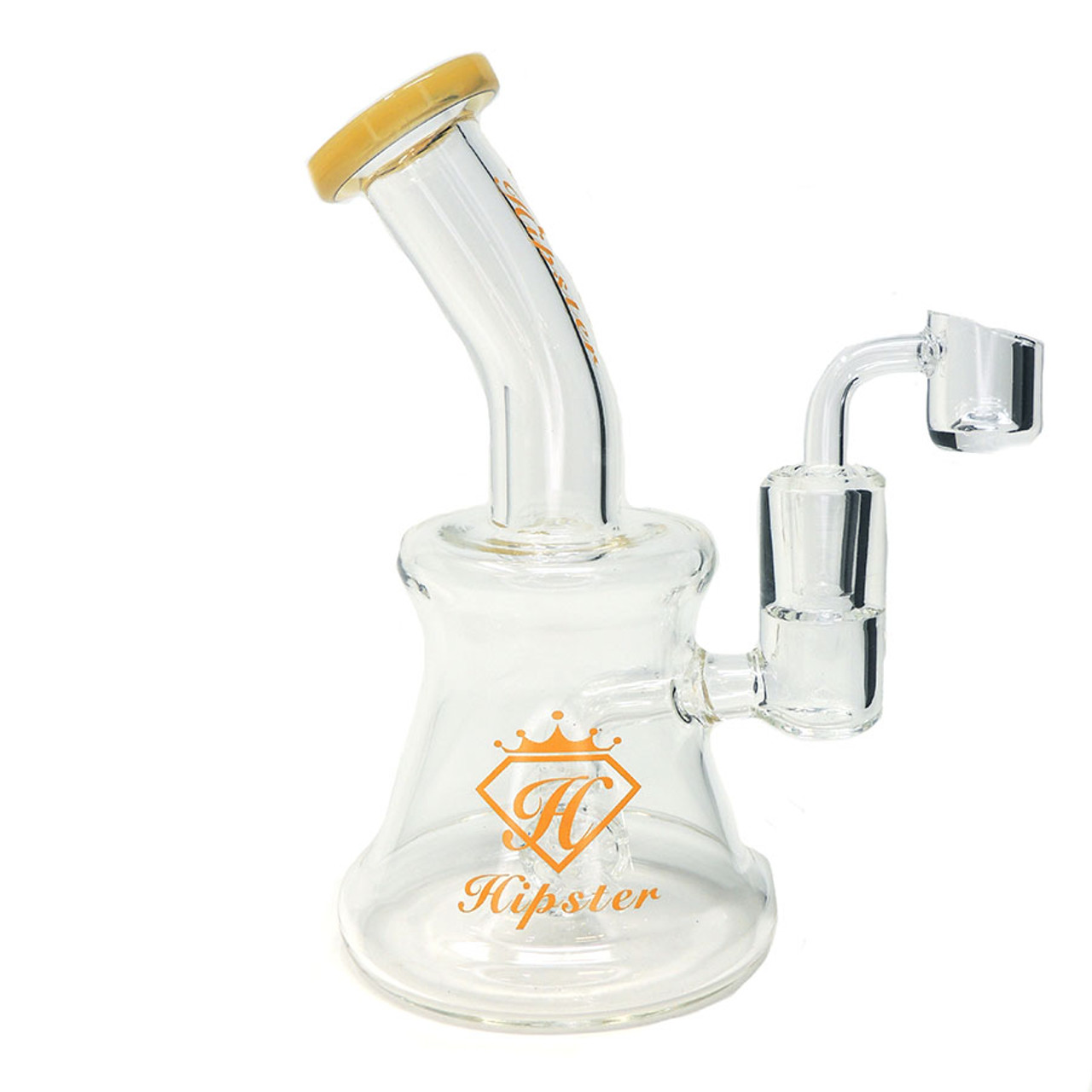 6" Wide Body Banger Hanger with Slitted Perc Water Pipe - Assorted Colors