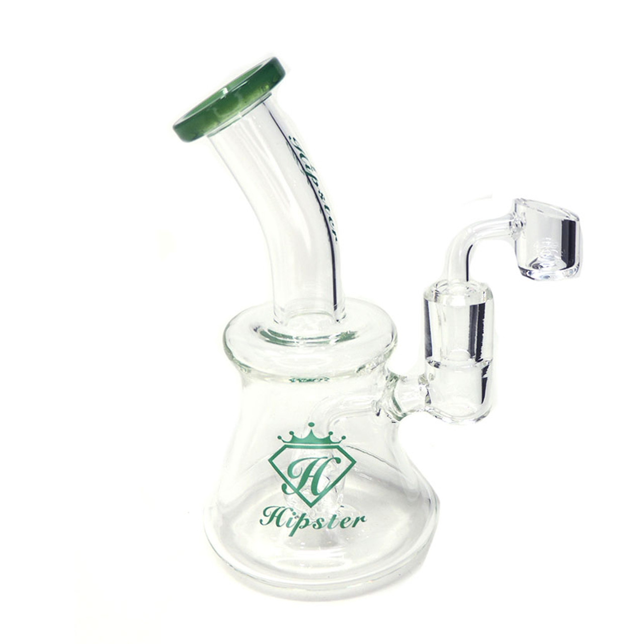 6" Wide Body Banger Hanger with Slitted Perc Water Pipe - Assorted Colors