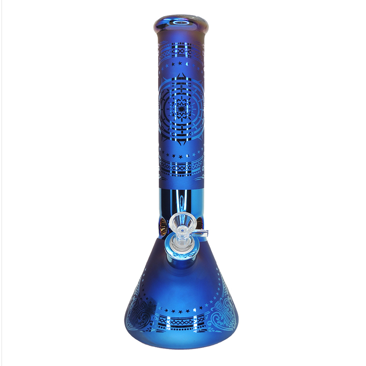 14" 7mm Electroplated with Circle Water Pipe - Assorted