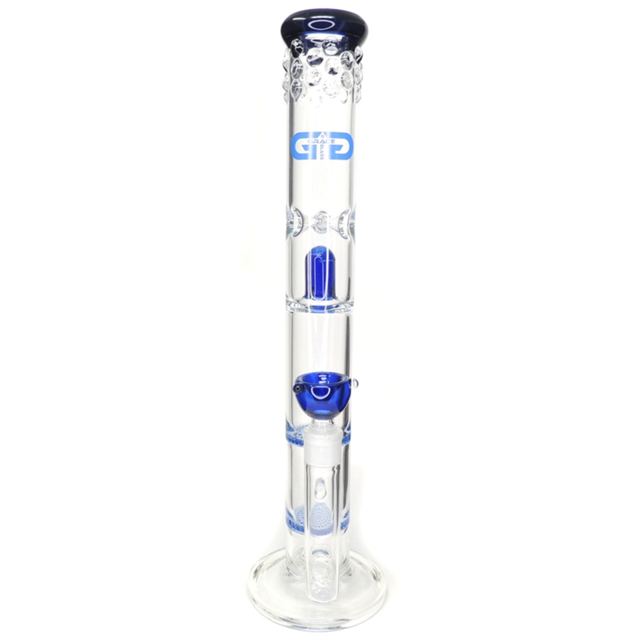 17" Double Honeycomb Water Pipe - Assorted Colors