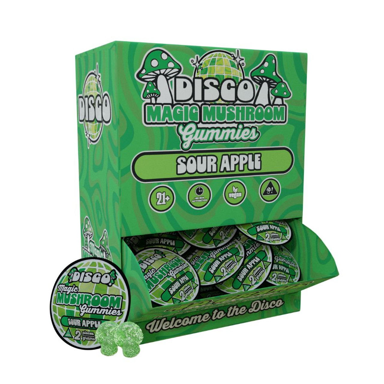 Disco 2 pk. Mushroom Gummies - 20 ct. Gravity Display